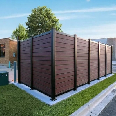 Aluminium buitendekoratief horizontaal tuin hek systeem Aluminium hek panelen