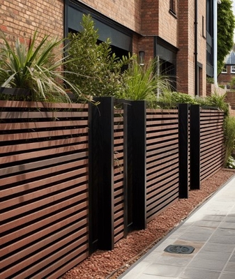 Aluminium buitendekoratief horizontaal tuin hek systeem Aluminium hek panelen