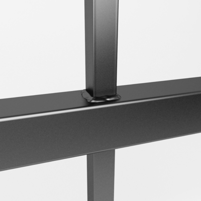 5.8-6.0M Lengte Moderne zwarte metalen trap Aluminiumrail voor decoratief balkonsysteem