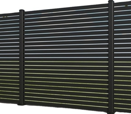 Buiten Tuin Privacy hek met 6063 Graad Aluminium horizontale slaten panelen en ontwerp