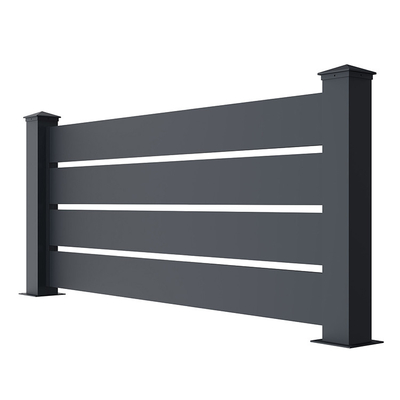 Alloy Modern Garden Black Vertical Tube Fence met snijservice en poedercoating