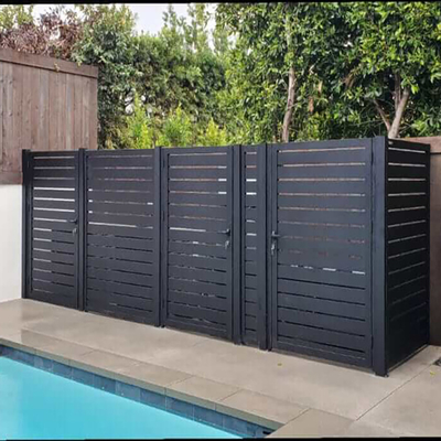 Alloy Modern Garden Black Vertical Tube Fence met snijservice en poedercoating