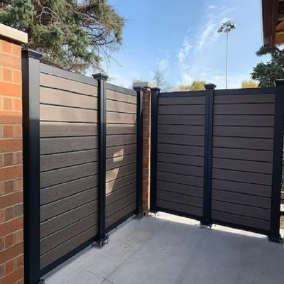 Alloy Modern Garden Black Vertical Tube Fence met snijservice en poedercoating