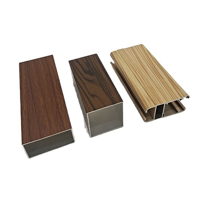 6063 T5 Poedercoating Anodiserende houten aluminiumprofielen voor ramen en deuren ISO-gecertificeerd
