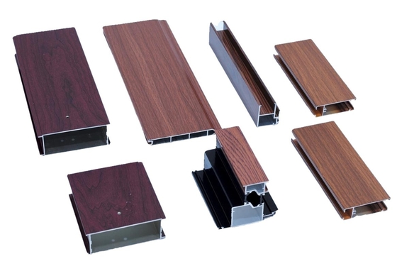 Decoratieve houtkleur aluminium profielen met T3-T8 temperatuur en 0,8 mm-2,0 mm dikte