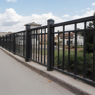 Plaat met vierkante functie Beschermingsgrendel Alloy Aluminium Metal Picket Fencing Panels