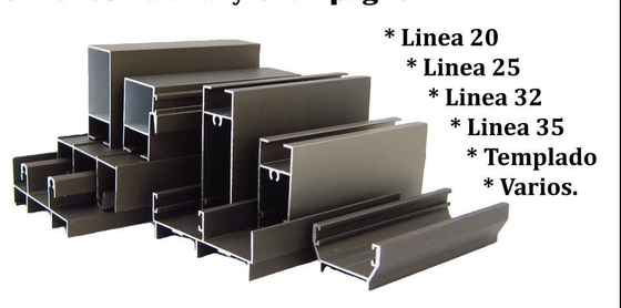 Op maat gemaakte T3-T8 Temper Bolivia Serie 20 25 Aluminiumprofielen voor ramen en deuren