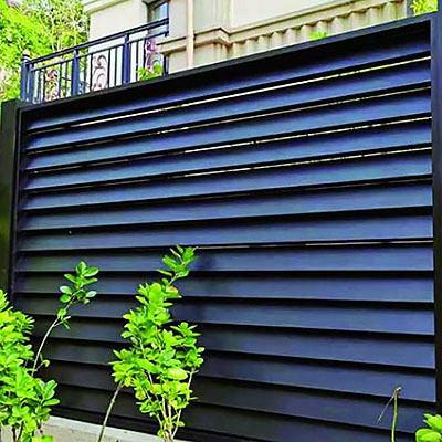Tuin hek Grade 6000 serie Zwarte poeder gecoate aluminium verticale lemmet hek