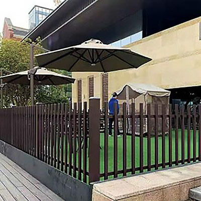 Tuin hek Grade 6000 serie Zwarte poeder gecoate aluminium verticale lemmet hek