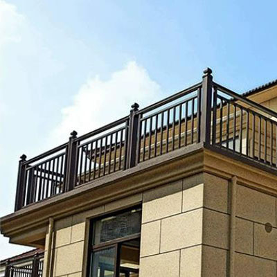 Decoratief paneel Custom Fencing Gate met 5.8-6.0M Lengte T5 Zwart Aluminium Railing