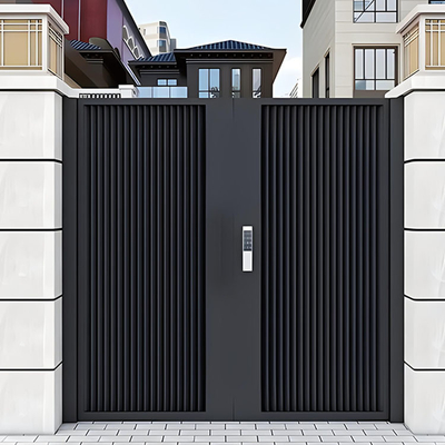 Privacy Slat hekpanelen in aluminium metaal zwart poeder gecoat voor horizontale hekken