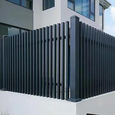 Privacy Slat hekpanelen in aluminium metaal zwart poeder gecoat voor horizontale hekken