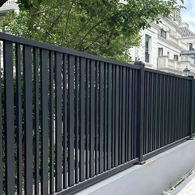 Privacy Slat hekpanelen in aluminium metaal zwart poeder gecoat voor horizontale hekken