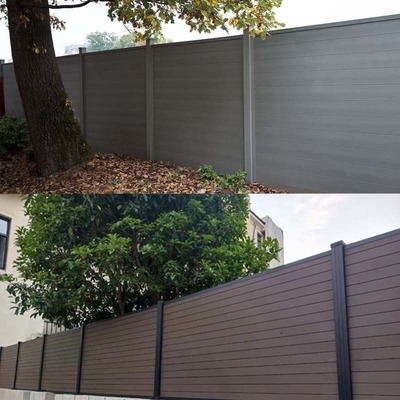 Buiten Tuin Privacy Aluminium en WPC paneel hek Muur deurpoort met 0,30mm Dikte