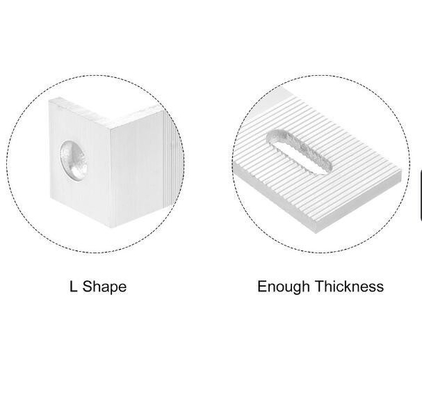 6005 L-Feet Solar Mounting Bracket met een tolerantie van ±1% Shengxin Aluminiumlegering