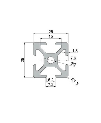 Aanpasbare zilveren anodiserende T-slotprofielen V-slot 4040 4080 met T3-T8 Temper