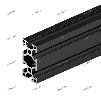Gepersonaliseerde grootte Zwarte geanodiseerde T-slot aluminium profielen met en 6063-T5 profiel