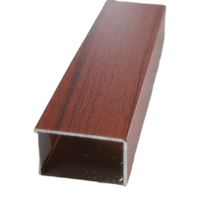 Houtkleur Aluminium vierkant buis met lasservice 1.5x0.75mm aangepaste dikte