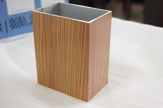 Houtkleur Aluminium vierkant buis met lasservice 1.5x0.75mm aangepaste dikte