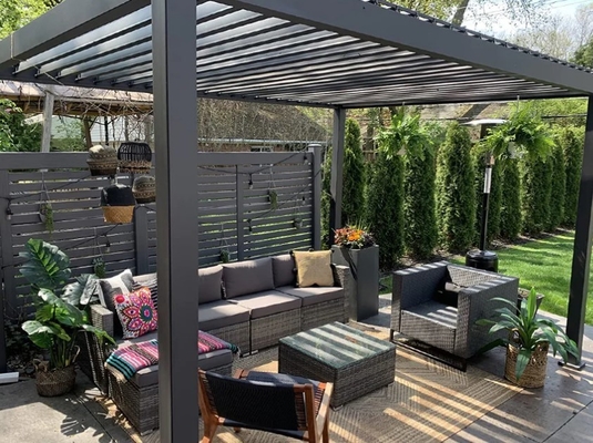 Gepersonaliseerd gemotoriseerd aluminium profiel Pergola Gazebo met waterdicht ontwerp