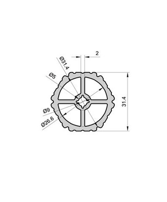 Temperatuur T3-T8 Persoonlijke extrusie Zilveren anodiserend industrieel aluminiumprofiel
