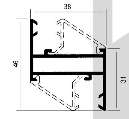 Colombia Series7038 5020 3831 744 8025 Shengxin 6063 T5 Aluminium extrusieprofielen voor deuren