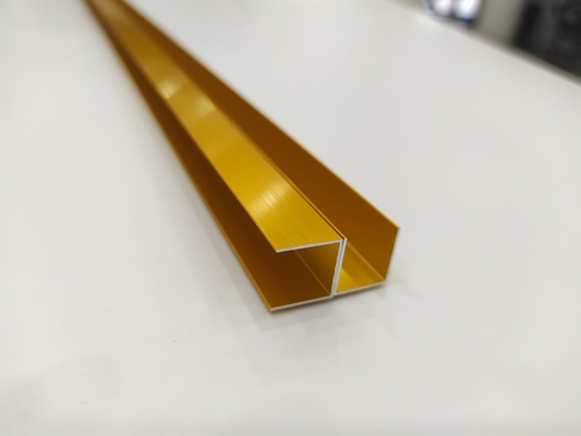 Persoonlijke aluminiumprofielen Goud anodiserend aluminium kanaalprofiel met T5 Temper