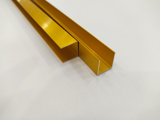 Persoonlijke aluminiumprofielen Goud anodiserend aluminium kanaalprofiel met T5 Temper