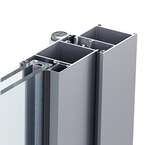 Grauw T3-T8 aluminium extrusieprofiel voor dubbele glazen schuifdeur door SHENGXIN TOP