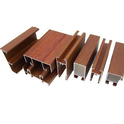 6063-T5 Frame Wood Pattern Building Aluminium extrusie met druk- en trekopening