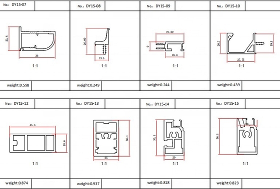 Schuifvenster Aluminiumprofiel voor Shengxin 6063 T5 in Wit zilver Champagne Zwart