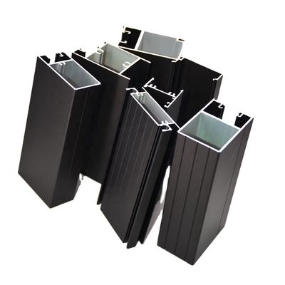 Shengxin poedercoating zwart aluminium profielen voor schuifglas deur in 6000 serie