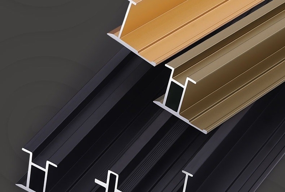 Goud en zwart aluminium decoratieprofielen voor schuifdeuren en kast veelzijdig