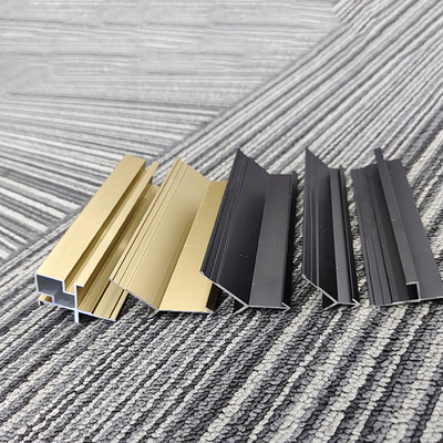 Decoratief aluminiumprofiel voor moderne appartementen Goud en zwart 0,8 mm-2,0 mm Dikte
