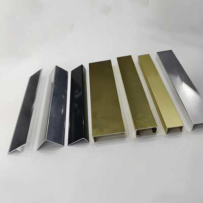 Decoratief aluminiumprofiel voor moderne appartementen Goud en zwart 0,8 mm-2,0 mm Dikte
