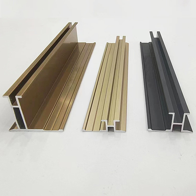 Decoratief aluminiumprofiel voor moderne appartementen Goud en zwart 0,8 mm-2,0 mm Dikte