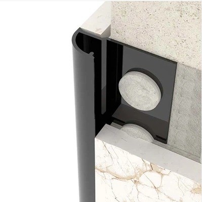 Ronde vorm van tegel Hoek Trim Aluminium met aangepaste kleur en precisie snijden