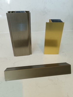 Gepolijste gouden aluminium U-kanaal voor aluminiumframeprofielen van 6063-T5