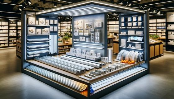 Persoonlijke 1m 2m 3m aluminium profiel voor ingebouwde LED-verlichtingsstrook Grade 6000-serie