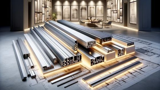 Persoonlijke 1m 2m 3m aluminium profiel voor ingebouwde LED-verlichtingsstrook Grade 6000-serie