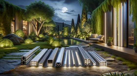 Persoonlijke 1m 2m 3m aluminium profiel voor ingebouwde LED-verlichtingsstrook Grade 6000-serie