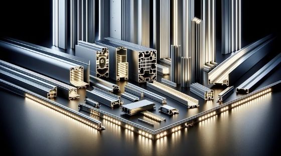 Persoonlijke 1m 2m 3m aluminium profiel voor ingebouwde LED-verlichtingsstrook Grade 6000-serie