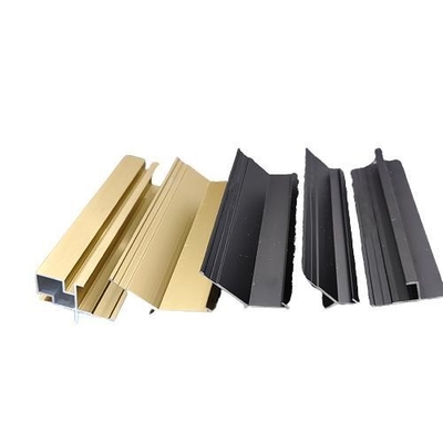 Gepersonaliseerde kleuren Gouden aluminiumprofiel voor decoratie in 6063-T5 aluminium frame