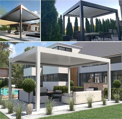 Gepersonaliseerde kleur Aluminium Post Beam Gutters Blade Louver Rolling Shutter voor Pergola