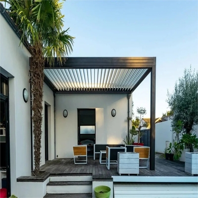 Waterdicht Louvre Dak Louver Gazebo Buiten Aluminium Pergola met Modern Design