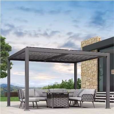Waterdicht Louvre Dak Louver Gazebo Buiten Aluminium Pergola met Modern Design