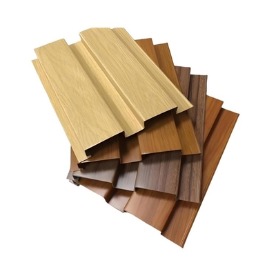 Verzoek van de klant Aluminium achtergrond wandprofielen met houten korrels