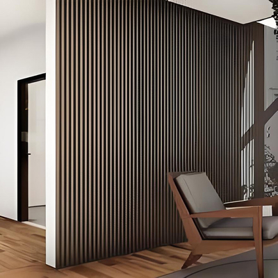 Verzoek van de klant Aluminium achtergrond wandprofielen met houten korrels
