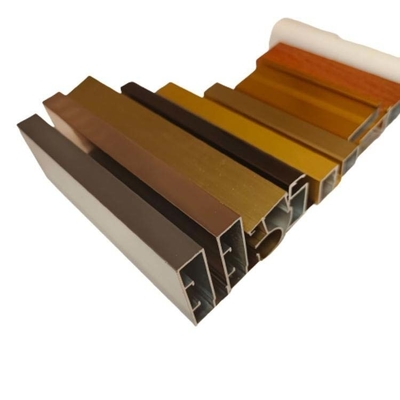 legering 6063 T5 geanodiseerd poedercoating houtkorrel geborsteld goud aluminium profielen voor kasten keukenkasten