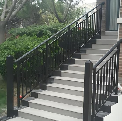 Modern ontwerp balkon glazen leuning aluminium leunbalustrade voor trappen veiligheids hek